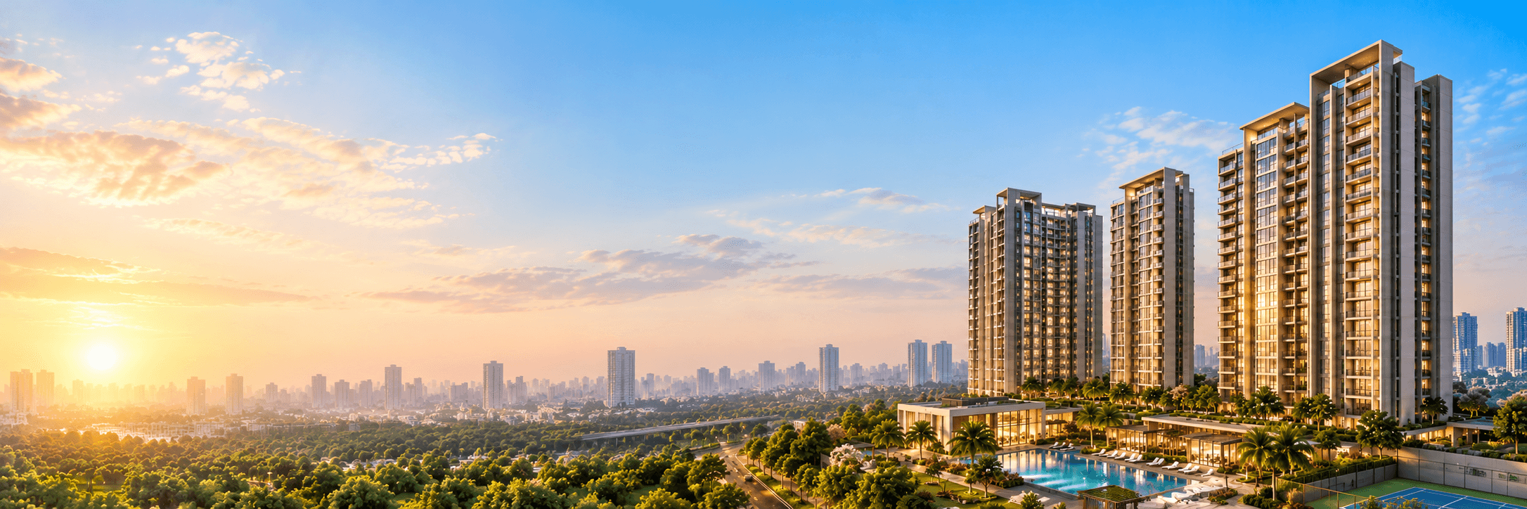 Residential towers in Noida and Greater Noida